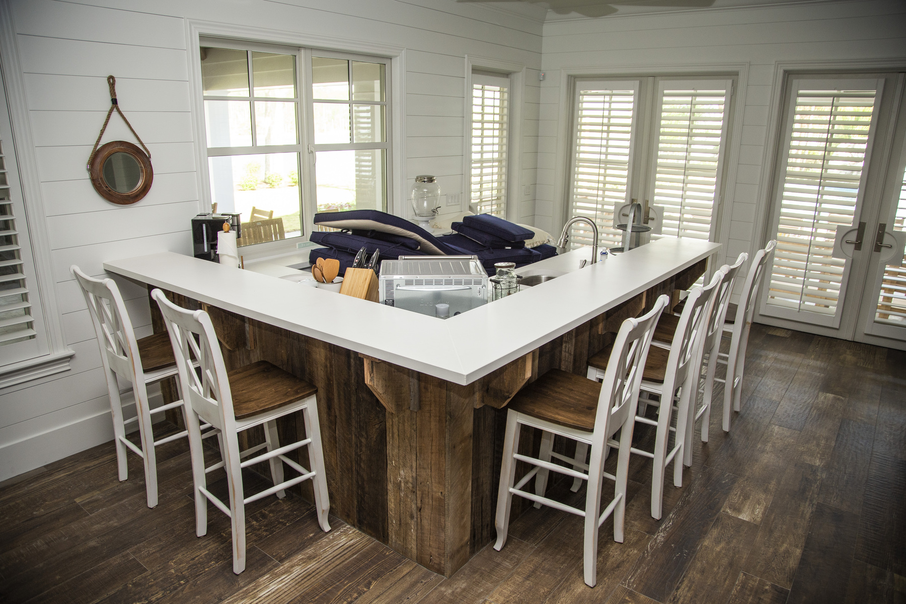 Dove White Indoor Bar Tops